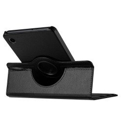 360 Degree Rotation Flip Cover Leather Kickstand Protective Cover Case for Samsung Galaxy Tab A9 Plus (Black)