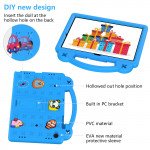 Wholesale Cartoon Silicone Shockproof Handle Kid Friendly Convertible Kickstand Durable Protective Cover Case for Samsung Galaxy Tab A9 Plus (Light Blue)