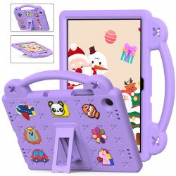 Cartoon Silicone Shockproof Handle Kid Friendly Convertible Kickstand Durable Protective Cover Case for Samsung Galaxy Tab A9 Plus (Purple) Cartoon Silicone Shockproof Handle Kid Friendly Convertible Kickstand Durable Protective Cover Case for Samsung Galaxy Tab A9 Plus (Purple)