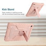 Wholesale Full Body Shockproof Protection Rugged Tech Armor Kickstand Tablet Case for Samsung Galaxy Tab A9 Plus (Rose Gold)