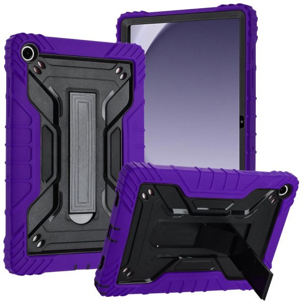 Wholesale Full Body Shockproof Protection Rugged Tech Armor Kickstand Tablet Case for Samsung Galaxy Tab A9 Plus (Purple)