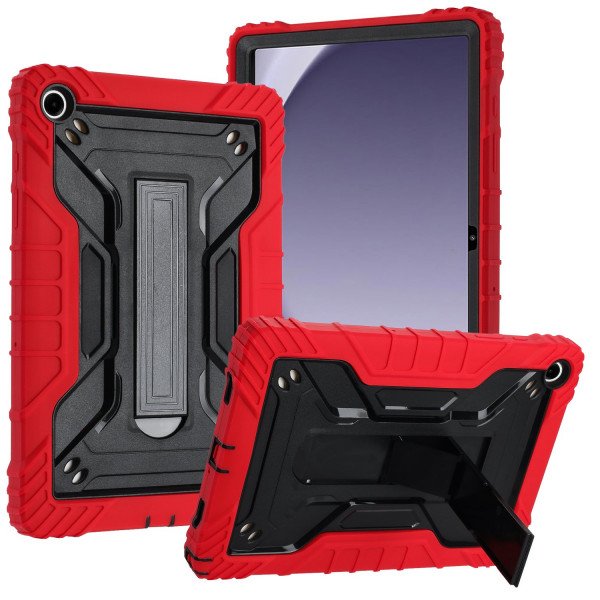 Wholesale Full Body Shockproof Protection Rugged Tech Armor Kickstand Tablet Case for Samsung Galaxy Tab A9 Plus (Red)