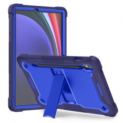 Heavy Duty Full Body Shockproof Protection Kickstand Hybrid Tablet Case Cover for Samsung Galaxy Tab S9 (Navy Blue)
