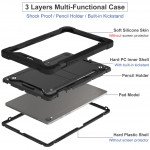 Wholesale Heavy Duty Full Body Shockproof Protection Kickstand Hybrid Tablet Case Cover for Samsung Galaxy Tab S9 (Black)