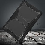 Wholesale Heavy Duty Full Body Shockproof Protection Kickstand Hybrid Tablet Case Cover for Samsung Galaxy Tab S9 Ultra (Black)