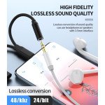 Wholesale 2-in-1 USB Type C to Aux Audio Jack Adapter with PD 60W Fast Charging Dongle Cable Charger Adapter for Universal Cell Phone, Device and More (Black)