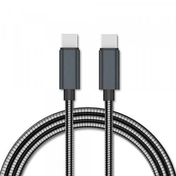 Wholesale Type-C to Type-C USB Cable 3.3ft: Alumninum Braided for Charging & Data Transmission 65W for Universal Cell Phone, Device and More (Black)