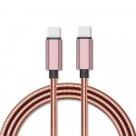 USB-C to iPhone Lighting USB Cable 3.3ft: Alumninum Braided for Charging & Data Transmission 27W for Universal iPhone and iPad Devices (Pink)