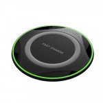 Wholesale Wireless Charger 10W Max Fast Wireless Charging Pad W0021 for Universal Qi Compatible Phone Device (Black)