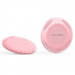 Wholesale Wireless Charger 10W Max Fast Wireless Charging Pad W0021 for Universal Qi Compatible Phone Device (Pink)