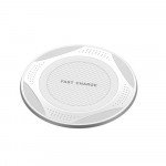 Wholesale Wireless Charger 10W Max Fast Wireless Charging Pad W0021 for Universal Qi Compatible Phone Device (White)