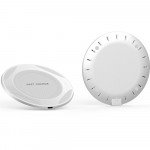 Wholesale Wireless Charger 10W Max Fast Wireless Charging Pad W0021 for Universal Qi Compatible Phone Device (White)