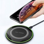 Wholesale Wireless Charger 10W Max Fast Wireless Charging Pad W0021 for Universal Qi Compatible Phone Device (White)