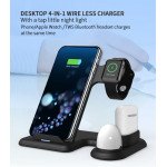 Wholesale 15W Wireless Charging Station Stand, Wireless Charge Phone, Apple Watch, Airpods, Airpods Pro, and Night Light for Universal Cell Phones and Qi Compatible Device (Black)
