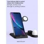 Wholesale 15W Wireless Charging Station Stand, Wireless Charge Phone, Apple Watch, Airpods, Airpods Pro, and Night Light for Universal Cell Phones and Qi Compatible Device (Black)