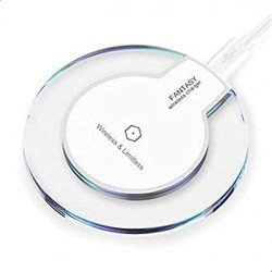 Slim Fast Wireless Charger for Phones and wide compatibility with sleek and compact design for Universal Cell Phones and Qi Compatible Device (White)