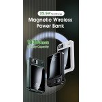 Wholesale Magnetic Wireless Portable Power Bank Charger 10000mAh Wireless Power Magsafe Battery Pack W135 for Universal Cell Phone with Magsafe Built-In  (Black)