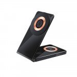 Wholesale 3-in-1 Qi2 Certified 15W Wireless Charging Station - MagSafe Compatible, Foldable, Fast Charge for Universal Cell Phones and Qi Compatible Device (Black)