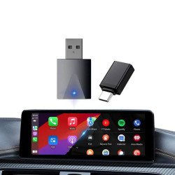 Wireless CarPlay Adapter with Plug & Play, with USB A & C Adapter—Fast Stable for Apple Carplay and Android Auto (Black) Wireless CarPlay Adapter with Plug & Play, with USB A & C Adapter—Fast Stable for Apple Carplay and Android Auto (Black)