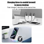 15W 3-in-1 Magnetic Wireless Charger Dock with RGB Lighting for iPhone AirPods Apple Watch White