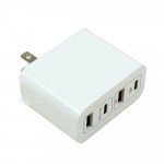 Wholesale 38W PD QC 4-Port Fast Charging Dual Port USB-C & Dual Port USB Foldable Multiport Wall Charger Cube for Universal Cell Phone, Device and More (White)