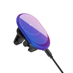 Magnetic Magsafe Wireless Charging Air Vent Car Mount Phone Holder for iPhone Magsafe Cases for Universal Cell Phone with Magsafe Built-In (Blue)