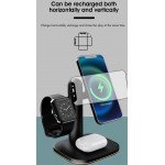 Wholesale 15W Fast Charge 3 in 1 Magnetic MagSafe Wireless Charger Dock Charging Station for iPhone, Apple Watch, Airpods, and More for Universal Cell Phones and Qi Compatible Device (White)