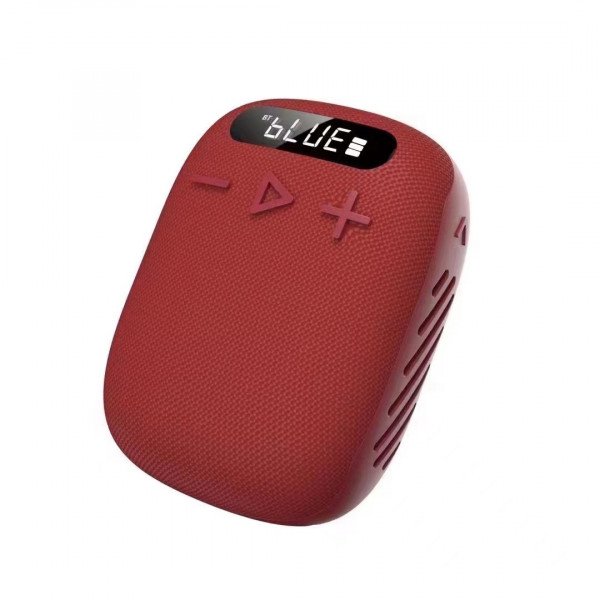 Wholesale New Portable Bluetooth Speaker for Outdoor Sports Portable Clip On Speaker WIND3S for Universal Cell Phone And Bluetooth Device (Red)