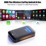 Wholesale MMB 3rd CarPlay Wireless Adapter Multimedia Video Box,CarPlay Ai Box with Android 11 System,4+64GB,Wireless Android Auto,HDMI Output,Built-in GPS,Only Support Car with OEM Wired CarPlay for Universal Apple and Android Devices (Black)