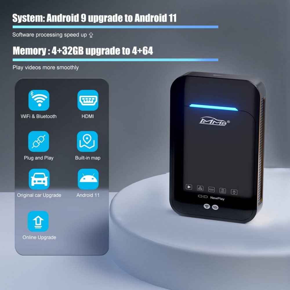 Wireless Carplay Adapter, Wireless Android Auto Adapter Carplay Ai Box  Wireless Support Multimedia