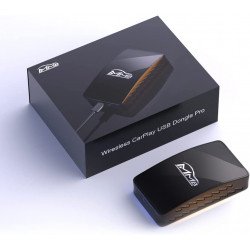 Wireless Apple iPhone CarPlay & Android Auto Adapter Dongle for Factory Wired CarPlay Cars Supports Phone Screen Mirror for Universal Apple and Android Devices (Black)