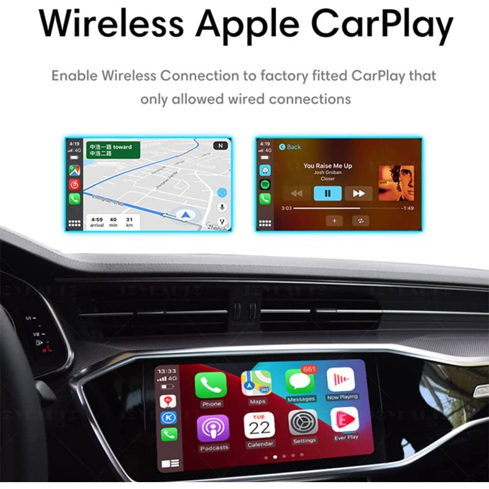 Wholesale Wireless Apple iPhone CarPlay & Android Auto Adapter Dongle for  Factory Wired CarPlay Cars Supports