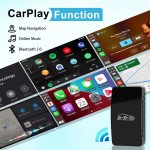 Wholesale Wireless Apple iPhone CarPlay & Android Auto Adapter Dongle for Factory Wired CarPlay Cars Supports Phone Screen Mirror for Universal Apple and Android Devices (Black)