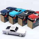 Wholesale MUSTANG GT Wireless Speaker Classic Car Shape Bluetooth MicroSD USB FM Handsfree TWS LED Light Portable Speaker WS1967 for Universal Cell Phone And Bluetooth Device (Light Blue)