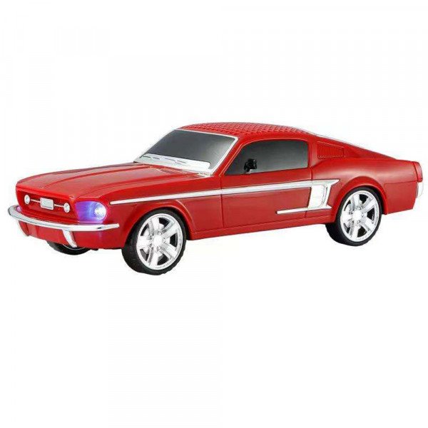 Wholesale MUSTANG GT Wireless Speaker Classic Car Shape Bluetooth MicroSD USB FM Handsfree TWS LED Light Portable Speaker WS1967 for Universal Cell Phone And Bluetooth Device (Red)