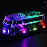 Wholesale Microbus Mini Bus Design Portable Wireless Bluetooth Speaker with LED Light WS267 for Universal Cell Phone And Bluetooth Device (Red)