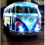 Wholesale Microbus Mini Bus Design Portable Wireless Bluetooth Speaker with LED Light WS267 for Universal Cell Phone And Bluetooth Device (Green)