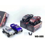 Wholesale Monster Truck Bluetooth Speaker with LED Lights & Engine Sound Effect FM/TF/USB WS-X65 for Universal Cell Phone And Bluetooth Device (Black)