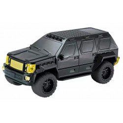 SUV Car Shaped Compact Rugged Design Boombox Bluetooth Wireless Speaker with LED Lights WS1869 for Universal Cell Phone And Bluetooth Device (Black)