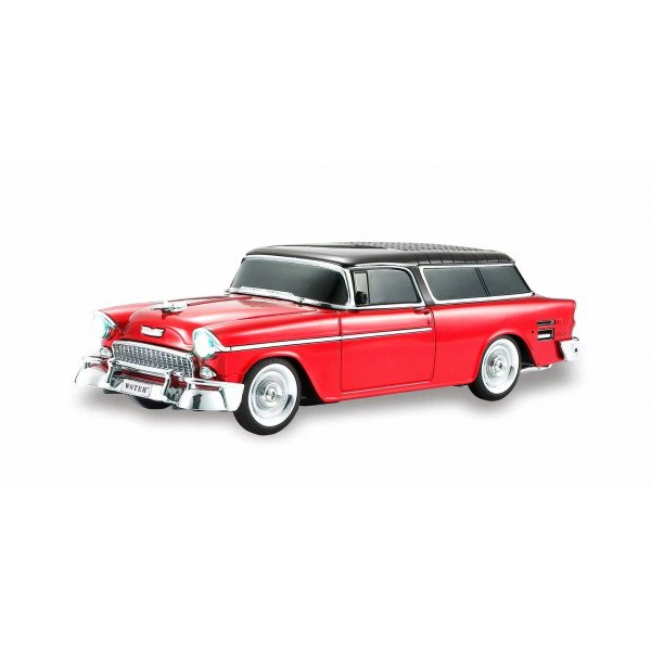 Wholesale Vintage Style Vinyl Roof Car Design Automobile LED Lights Bluetooth Wireless Speaker WS-1955 for Universal Cell Phone And Bluetooth Device (Red)