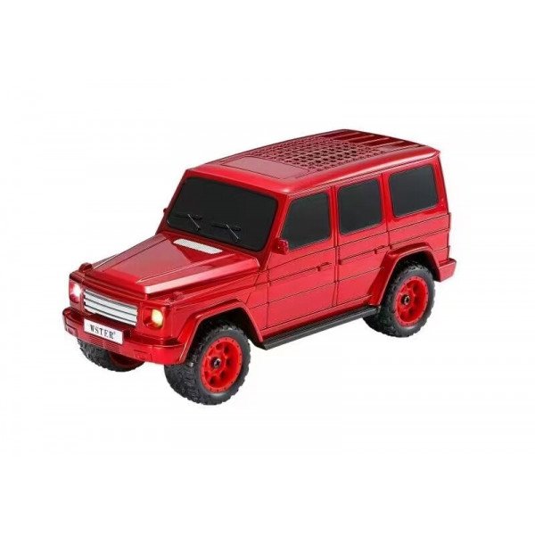 Wholesale SUV Shaped Compact Rugged Off-Road Vehicle Design Bluetooth Wireless Speaker with LED Lights WS591 for Universal Cell Phone And Bluetooth Device (Red)
