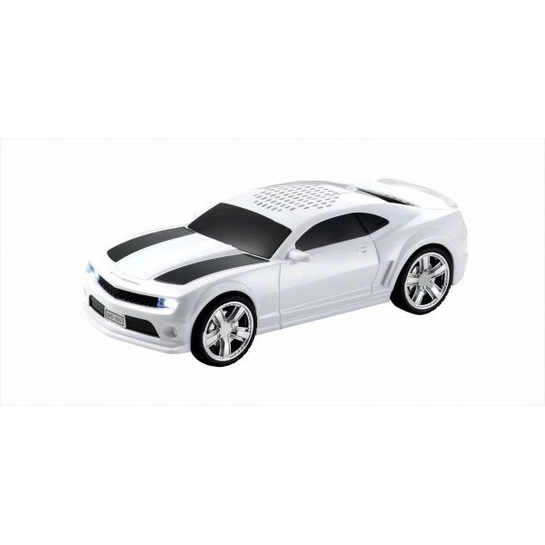 Wholesale American Race Car Coupe Design Best Surround Sound Portable Bluetooth Wireless Speaker with LED Lights WS592 for Universal Cell Phone And Bluetooth Device (White)