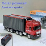 Wholesale Music Express Semi Truck Bluetooth Speaker - Portable Wireless Sound System with Solar Charging WS691 for Universal Cell Phone And Bluetooth Device (Red)