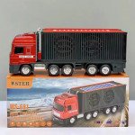 Wholesale Music Express Semi Truck Bluetooth Speaker - Portable Wireless Sound System with Solar Charging WS691 for Universal Cell Phone And Bluetooth Device (Red)