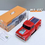 Wholesale Solar-Powered Pickup Truck Bluetooth Speaker - Portable Wireless Outdoor Audio System with Solar Charging WS692 for Universal Cell Phone And Bluetooth Device (Red)