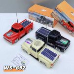 Wholesale Solar-Powered Pickup Truck Bluetooth Speaker - Portable Wireless Outdoor Audio System with Solar Charging WS692 for Universal Cell Phone And Bluetooth Device (Beige)