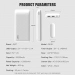 Wholesale Universal 20000 mAh Portable Dual Port Super Slim Power Bank Charger SL20 for Universal Cell Phones, Device (White)