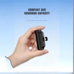 Wholesale Lightning 2.1A 5000mAh Mini Portable Charger Power Bank Battery Pack With Kickstand Wi006i for Universal Cell Phone And Devices (Black)