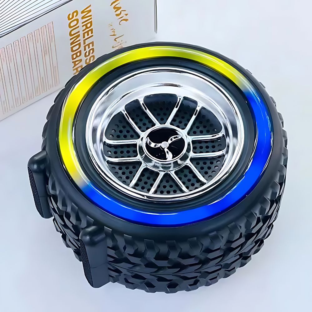 Wholesale Car Tire Design Bluetooth Speaker with LED Light and TWS Dual ...