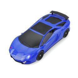 Luxury Sports Car Inspired Portable Bluetooth Speaker with Thunder Sound (Blue)